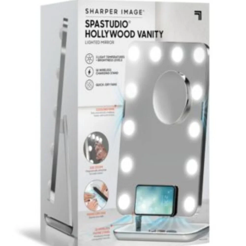 Sharper Image SpaStudio Hollywood Vanity Mirror with Fans